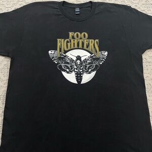 🎸 '17 Foo Fighters Band Moth Emblem Gold Name Inlay FF Silence Of Lambs Theme T